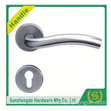 SZD STH-106 Satin Stainless Steel Door Handles Lever On Round Square Rose - Tubular